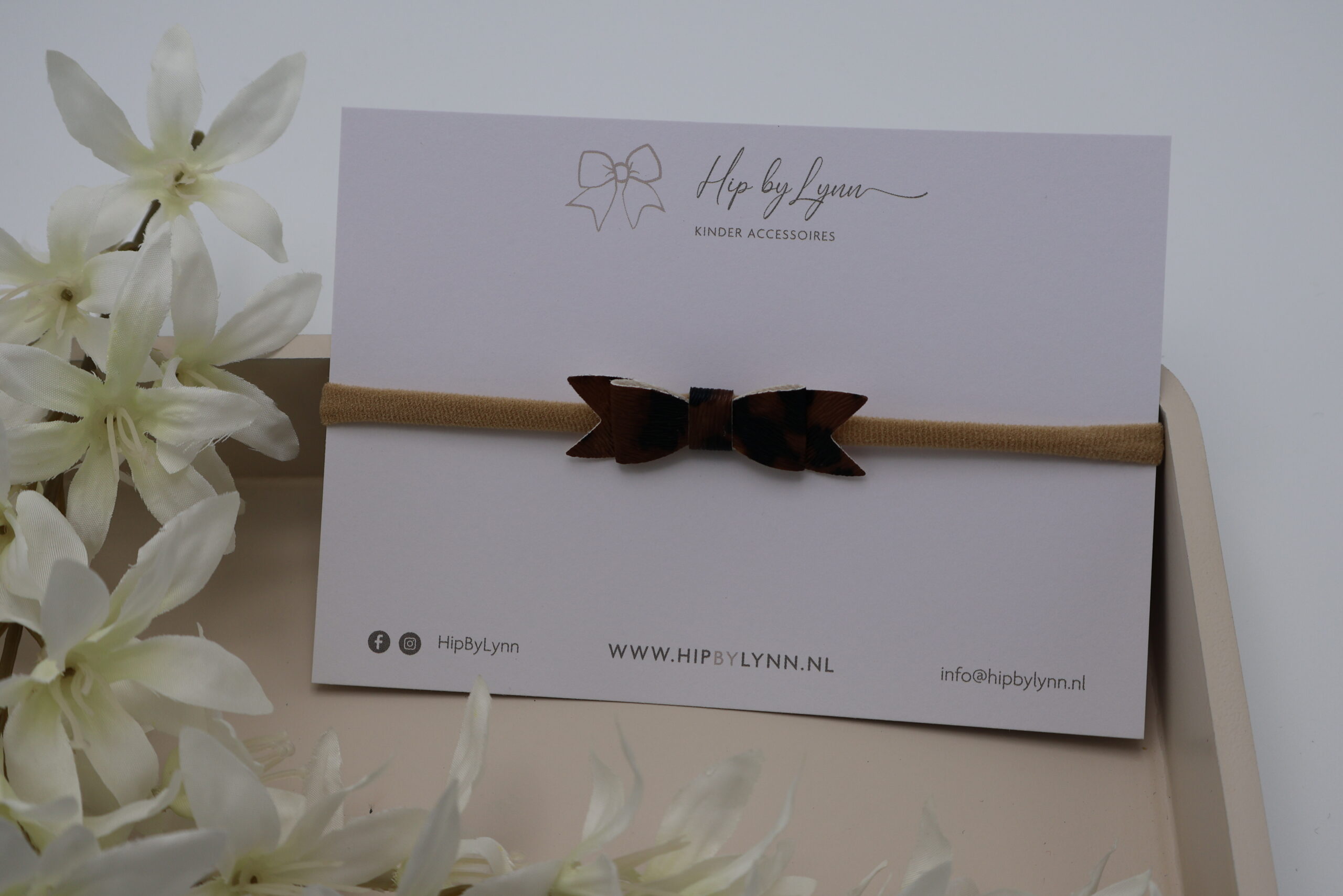 haarband panter strik baby haaraccessoire leopard print