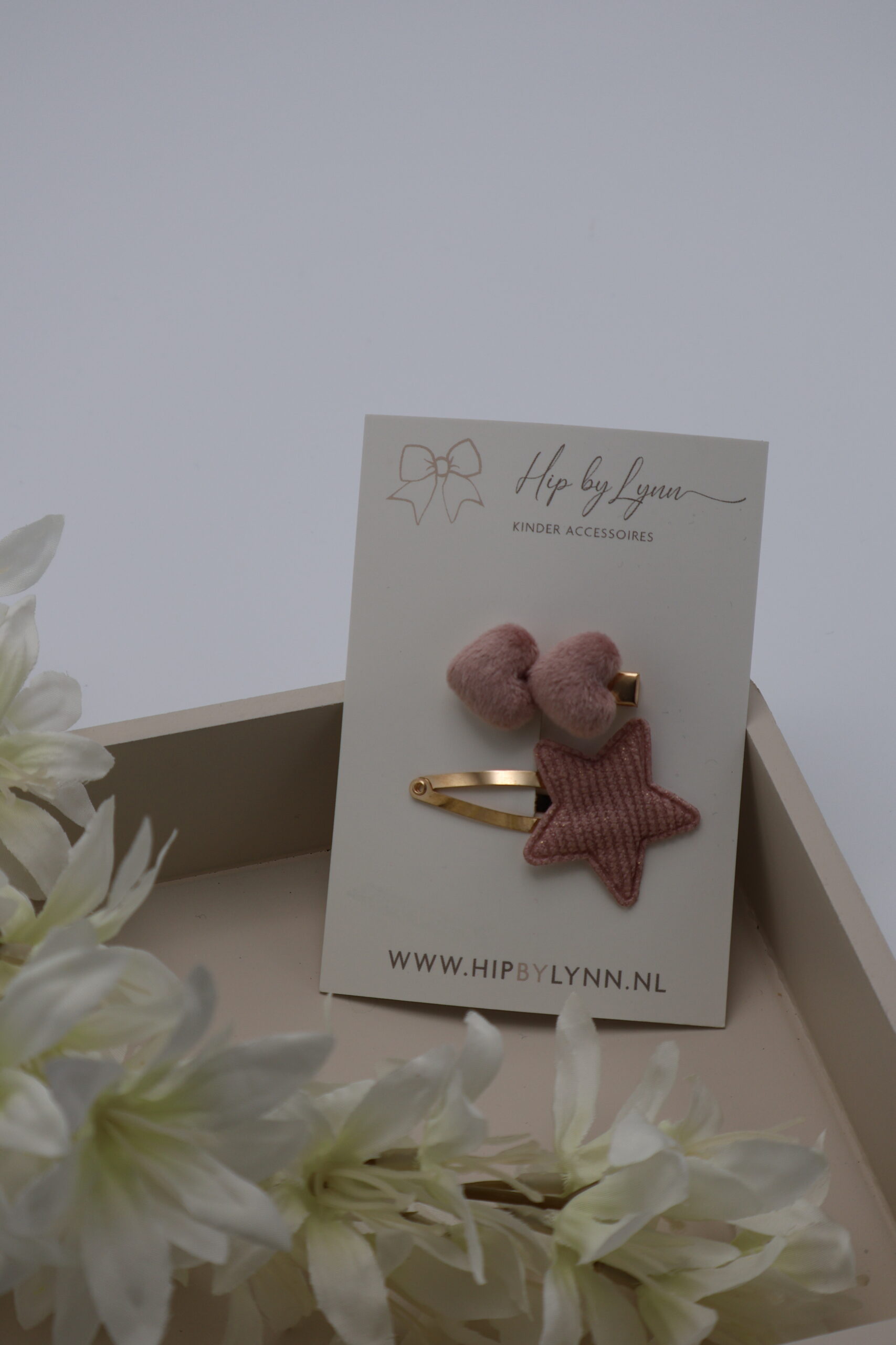 haarspeldjes set roze hart ster baby