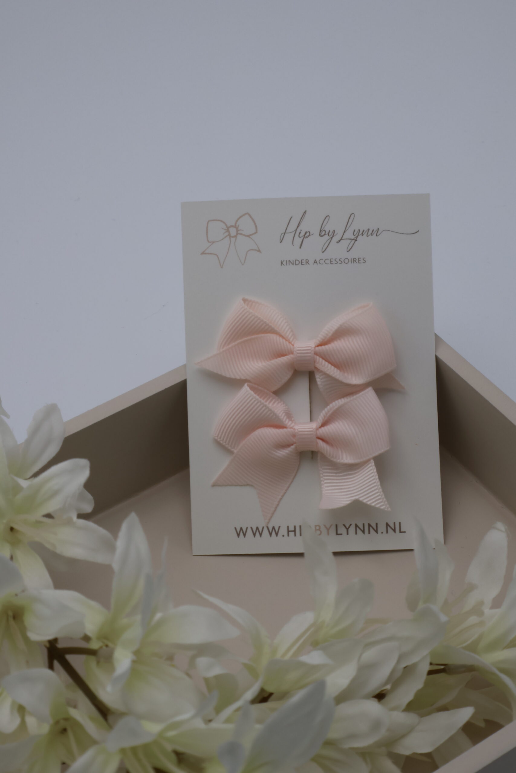 alligator clip zalm strik voor baby en kinderhaar