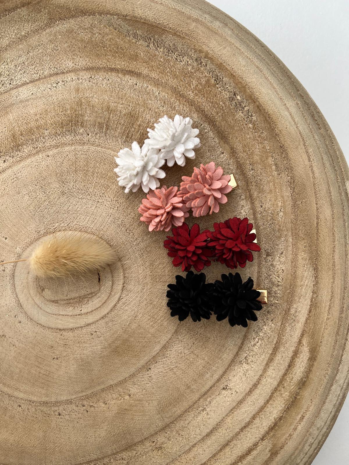 Alligator clip bloemetjes haarspeldje goud zilver baby meisje