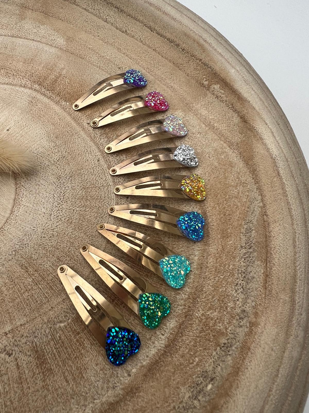 haarspeldje glitter hartje