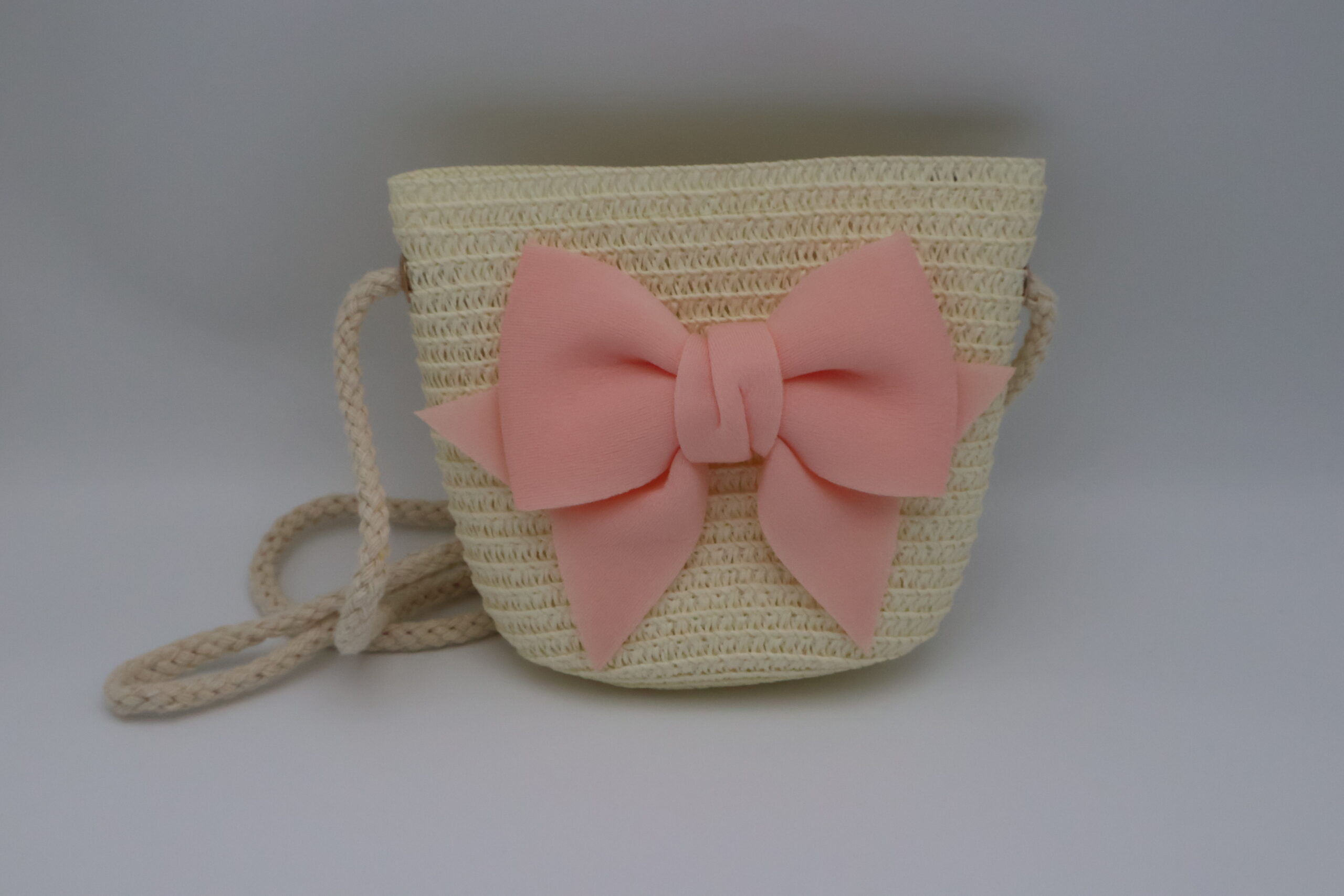 tasje creme strik opberg tasje baby haaraccessoires zacht stijlvol