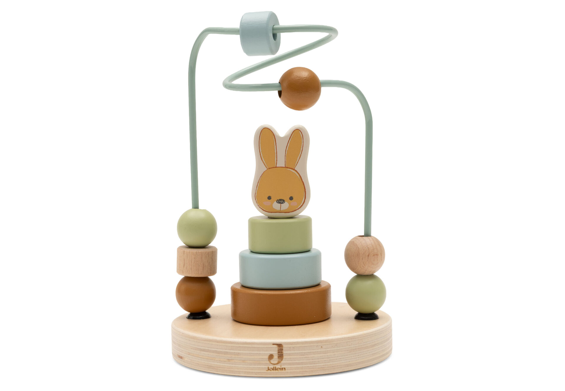 Jollein houten spiraal Bunny Luz educatief houten speelgoed voor baby's en peuters